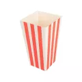Carton Pop Corn Stripes 1 litres (coté haut 8.7, coté bas6.5cm, hauteur 17.4cm)